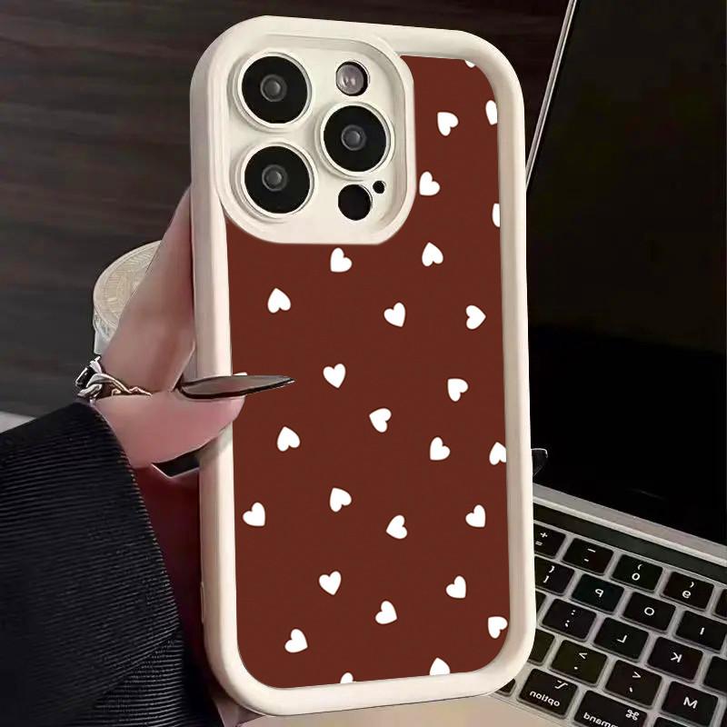

The White Small Heart Pattern Phone Case For Samsung Galaxy S21 S22 S23 S24 FE Plus S25 Ultra A15 A35 A54 A55 Cover Galaxy A35 5G
