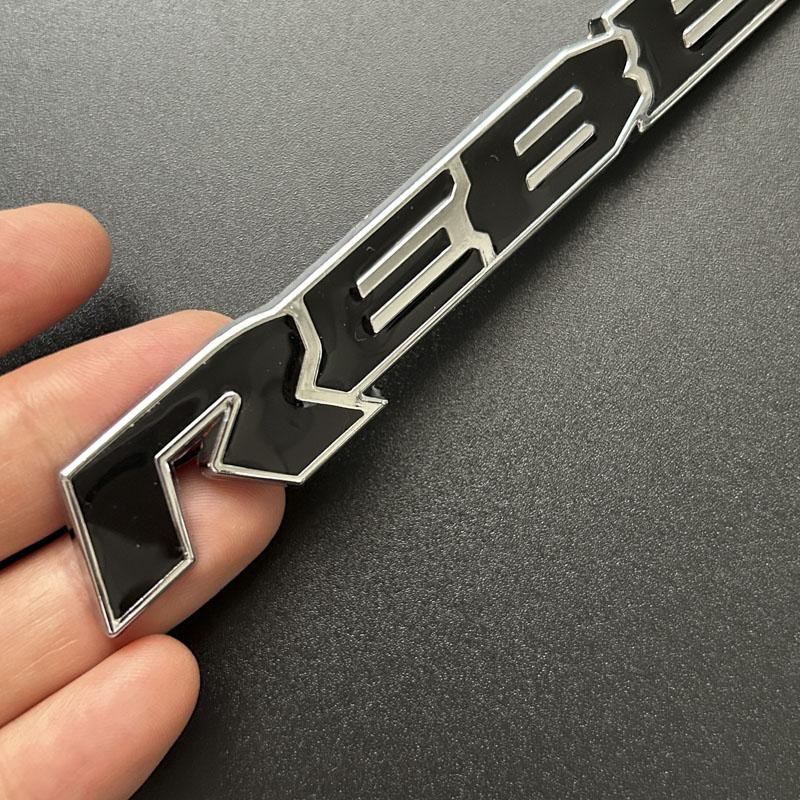 Adesivo Emblema Distintivo REBEL in Metallo 3D per Styling Carrozzeria Lato Posteriore Bagagliaio Per RAM 1500 2500 Sostituzione Personalizzata Accessori