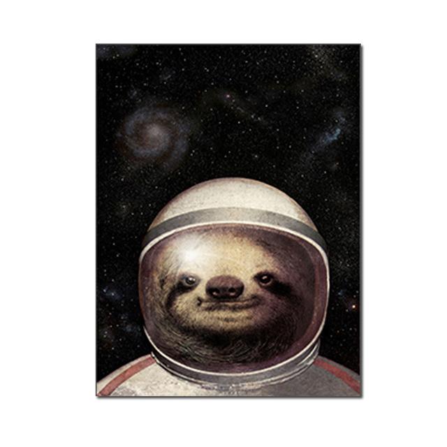 Balloon Wall Art Canvas Painting Astronaut Planet Space Prints Posters Nordic Cartoon Animal Wall Pictures for Kids Living Room No Frame