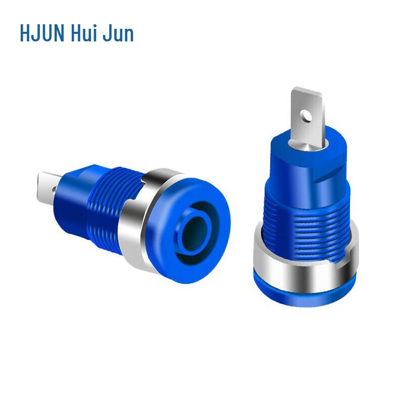 Huijun 4 мм Никелированный Латунный Безопасный Банановый Разъем 1000 В Pack of 100 синий