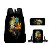 3Pcs Set Book Bags Kids Bags 3D New Gas Lamp Area The Gaslight District Backpack Student Backpack Crossbody Bag Pen Bag