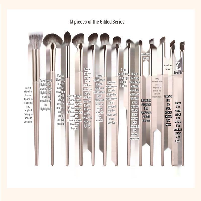 Holiday 12-Piece Makeup Brush Set: Powder, Eyeshadow, Foundation & Concealer Brushes with Soft Bristles
