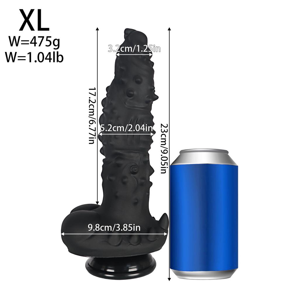New Black Alien Dildo S/XXL Huge Anal Butt Plug Monster Dildo Thick Big Dick Vaginal G-Spot Massage Dilator Sex Toys for Men Women Clitoris Stimulator