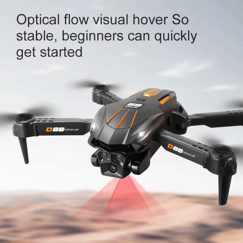 New D88 Drone HD Dual Camera Professional Aerial Photography Optical Flow Hovering Gesture Shooting Folding Quadcopter