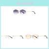 Fashionable Unisex Frameless Sunglasses With Gradient Lenses For Summer Outings