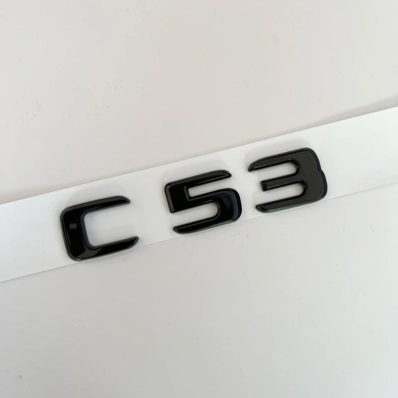 Car Trunk Letters Logo Alphabet Badge Emblem Sticker For Mercedes Benz C Class C43 C53 C63 C200 C260 C300 4 Matic W204 W205 W206