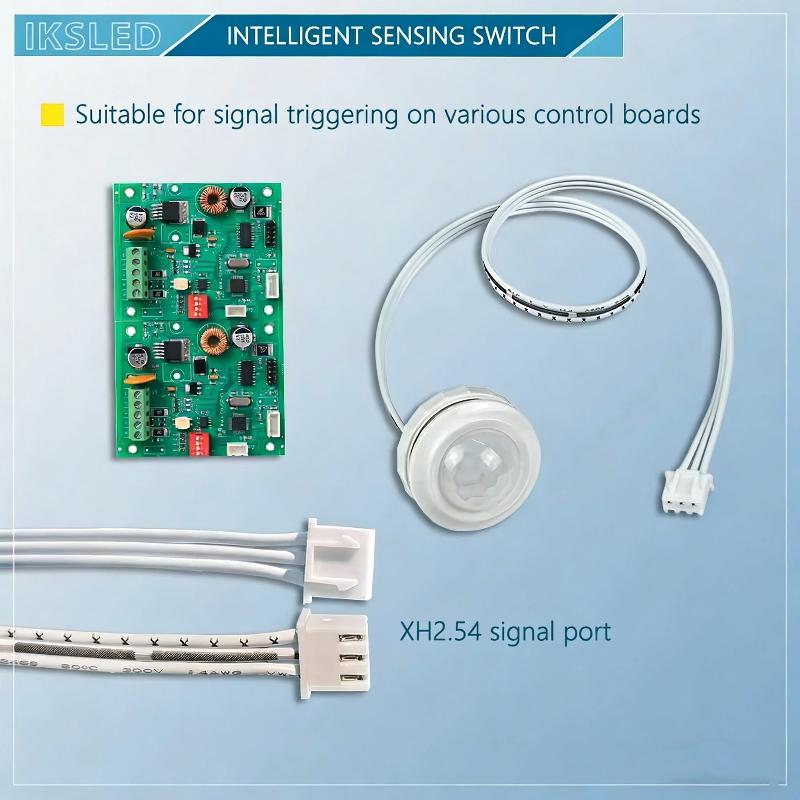 1 Set 24mm LED Human Body Infrared PIR Sensor Switch 12V/24V With 1-Second Low-Level 3.3V High-Level Serial Signal Output