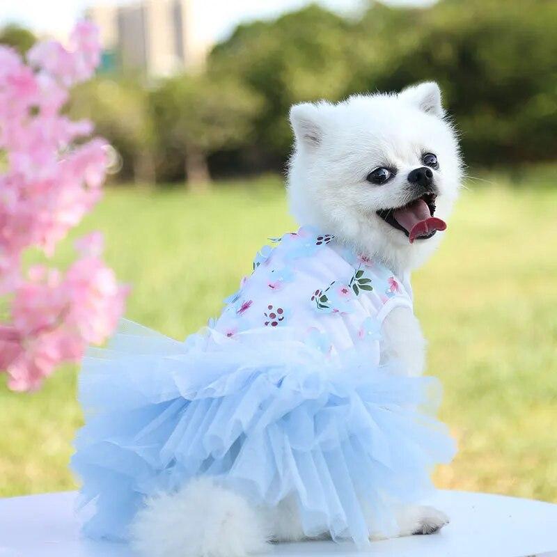 Puppy Pet Dogs Clothes Spring Summer Dog Costume Sweetly Princess Dress for Small Dogs Teddy Chihuahua Pet Vest Clothing