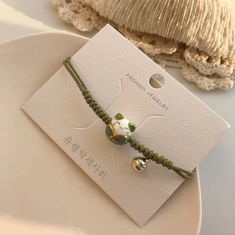 b03 Bracelet Niche Retro Colorful Beaded Bracelets Harajuku Exquisite Ceramics Anime Pendant Charm Bracelets Hit Product Jewelry