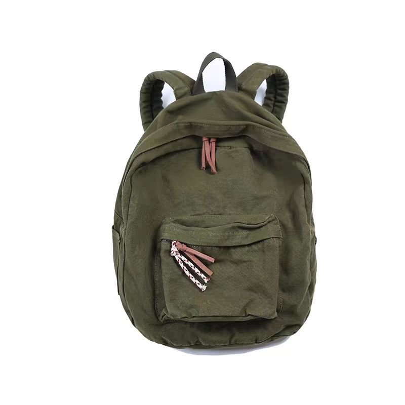 Backpack Canvas Fashion Vintage Distress Fashion Simple Office Lady Unisex High-Capacity Backpack