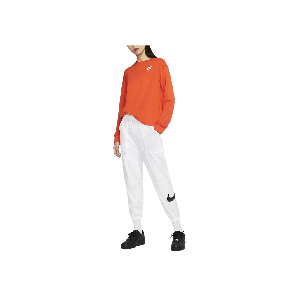 Nike Sportswear Swoosh Print Woven Cuffed Joggers Women Bottoms White CJ3777-100