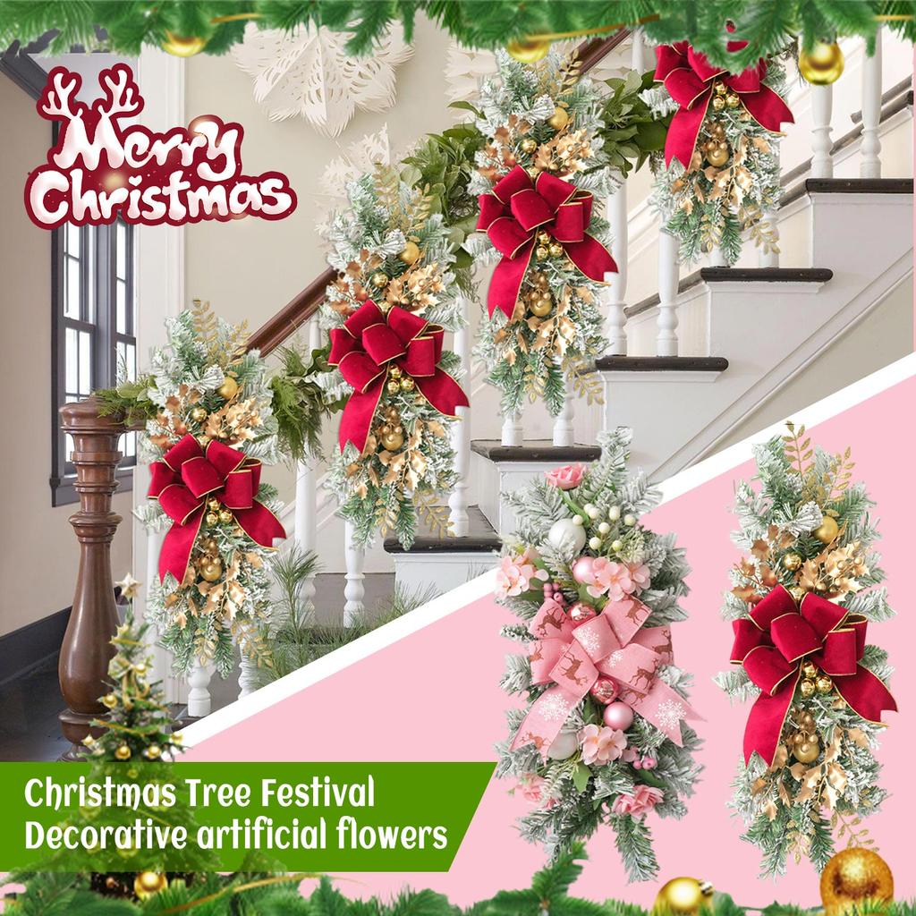 Christmas Tree Decoration Artificial Flower DIY Accessories Festive Atmosphere Tree Insert