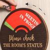 Rotatable Wooden Office Door Sign Meeting In Progress Office Door Busy Sign Welcome Please Knock Meeting Room Door Plaque Decoration