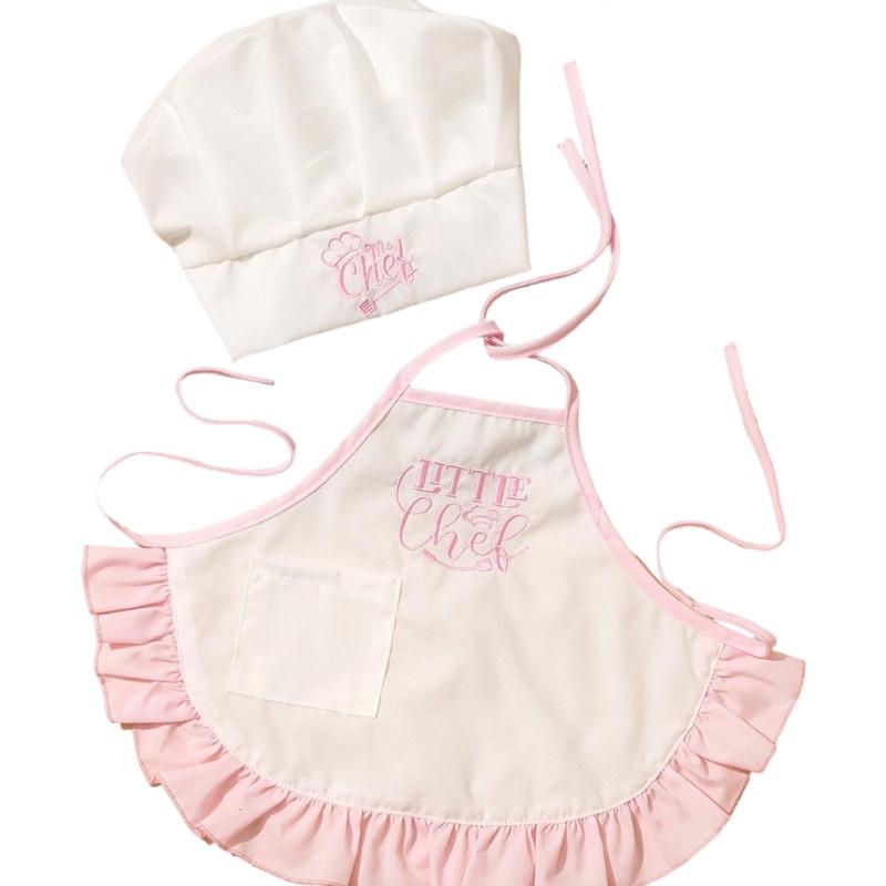 Infant Cook Photography Props Set Apron And Hat Polyester Costume For Newborns Ideal For Baby Photos Taking