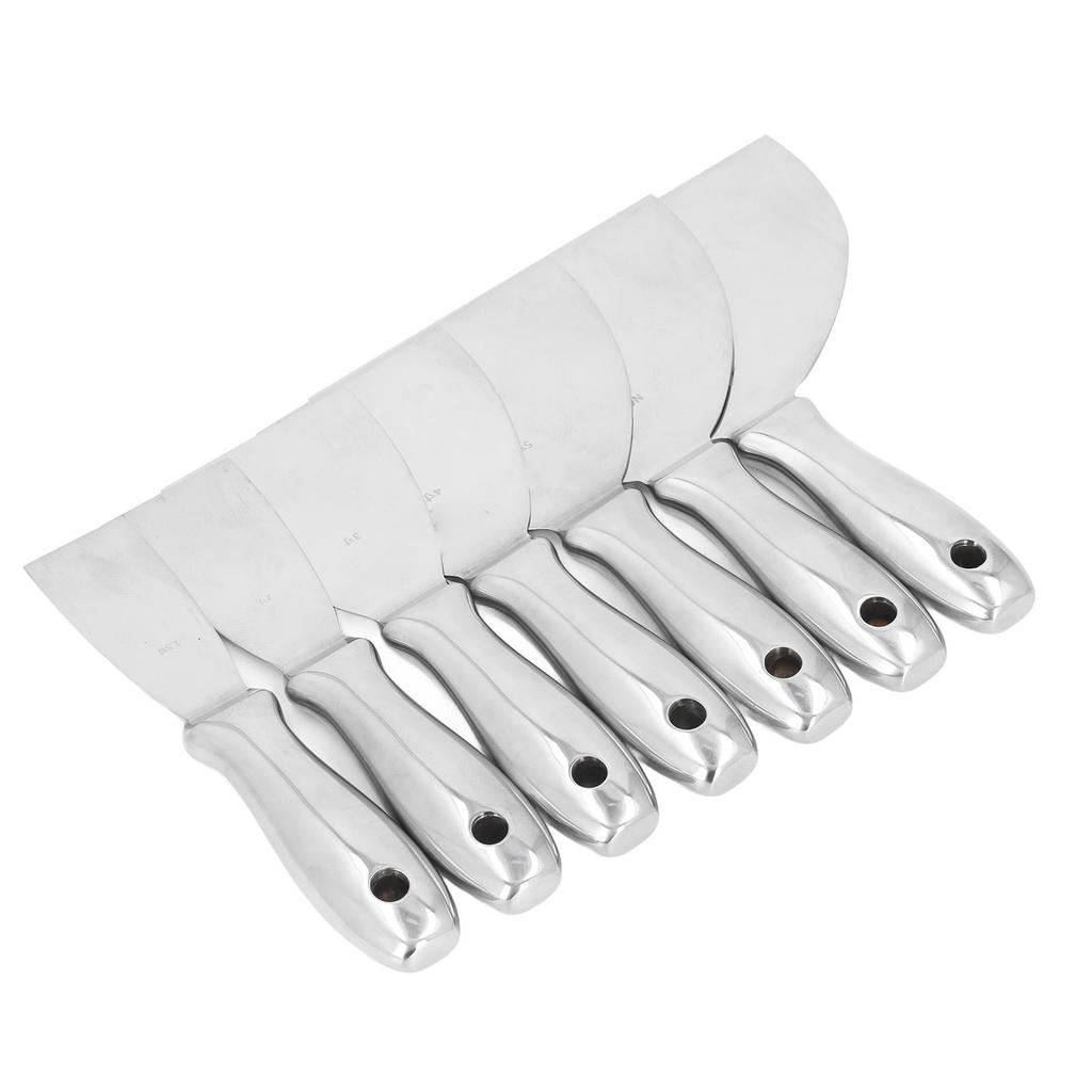 7-teiliges Spachtelmesser Edelstahl Farbschaber zum Reparieren von Trockenbau Entfernen von Tapeten Auftragen