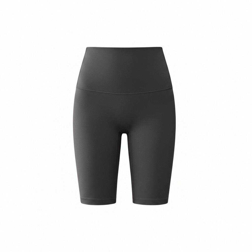 Spring T-line high-waisted yoga shorts nude tightness hip lift peach fitness quick-drying sports five-point yoga pants