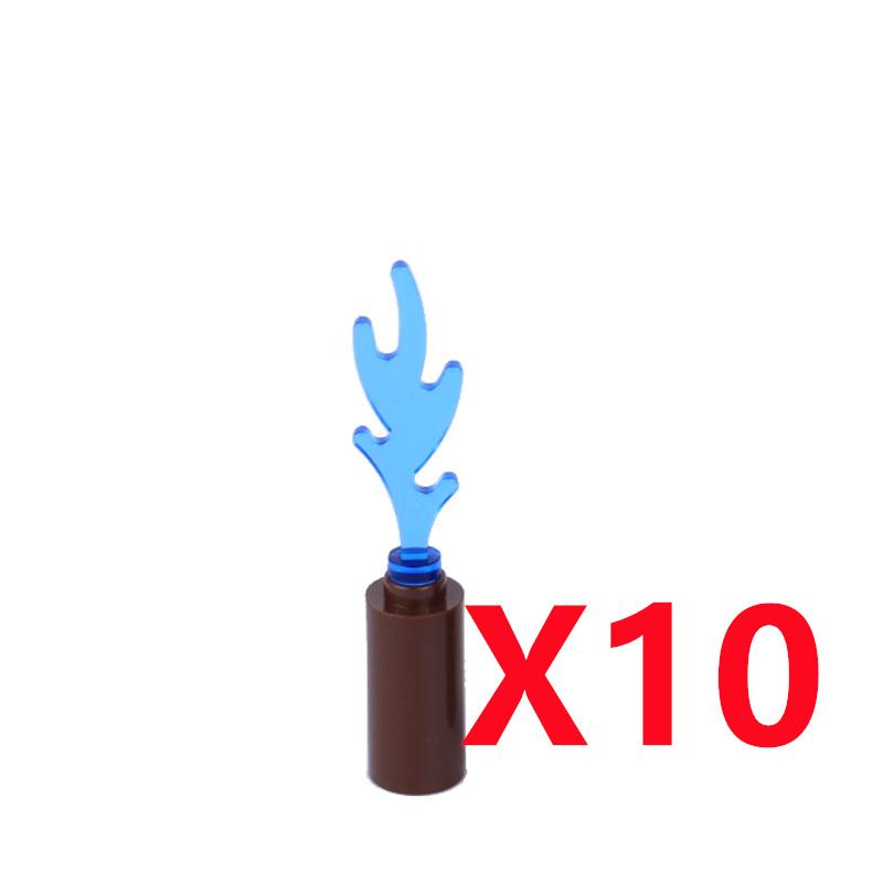 MOC Building Blocks Bonfire Flame Medieval Wine Bottle Accessories Set Candlestick Model Mini Brick Compatible Toy Gift DIY X019