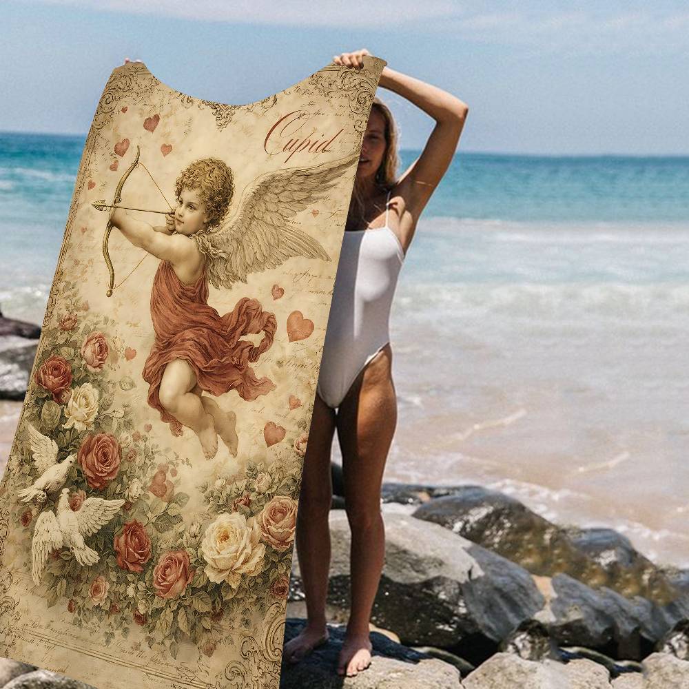 

Famous Middle Ages Cupid Anime Beach Swimming Towel Soft Absorbent Washcloth Children s Gifts For Kids Travel Camping Gym W30*H60(CM)