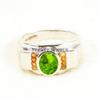 Peridot Oval Cut Gemstone With 925 Sterling Silver Ring For Men's #B487 JL375683948514