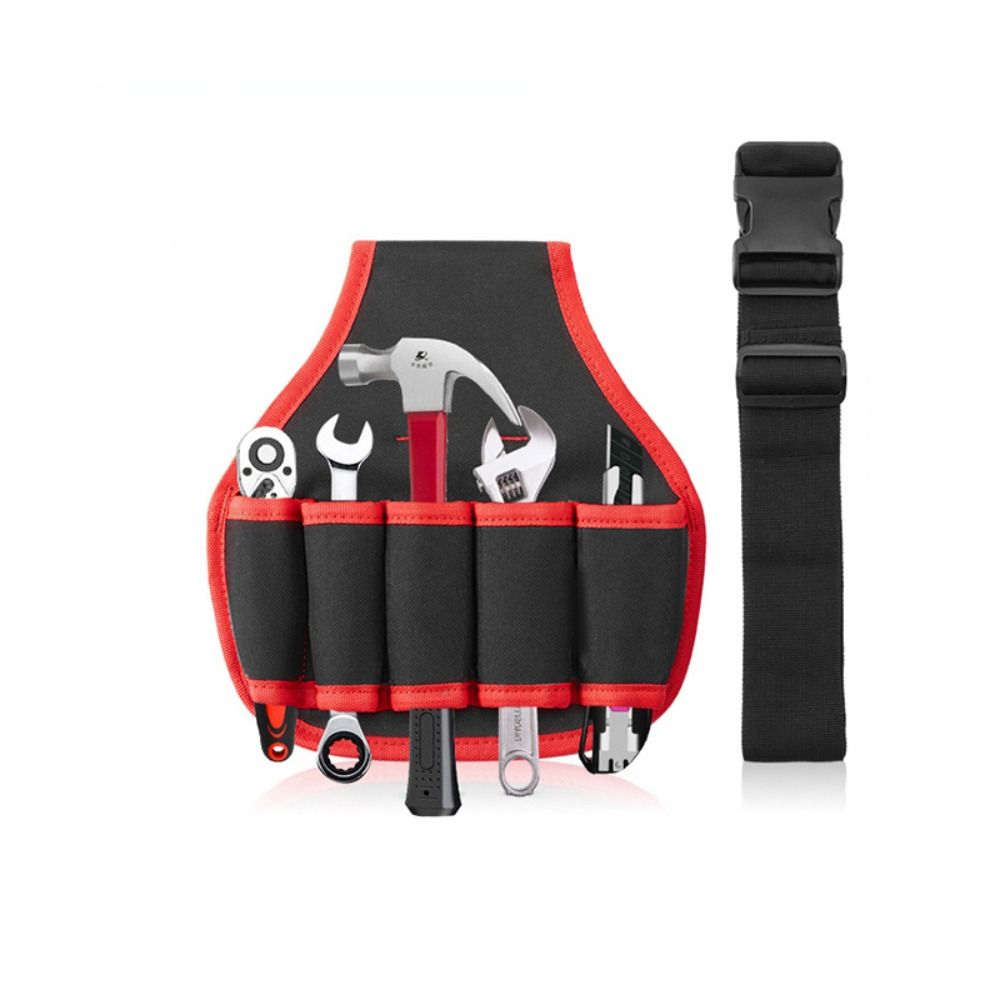 

Multi-pocket Hardware Tools Pouch Wear-resistant Tools Storage Bag Tool Waist Pack Install red-style 2