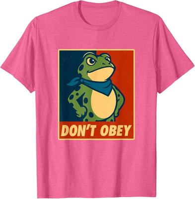 Don't Obey Frog Retro Protest Poster Design Resist Unisex T-Shirt 3