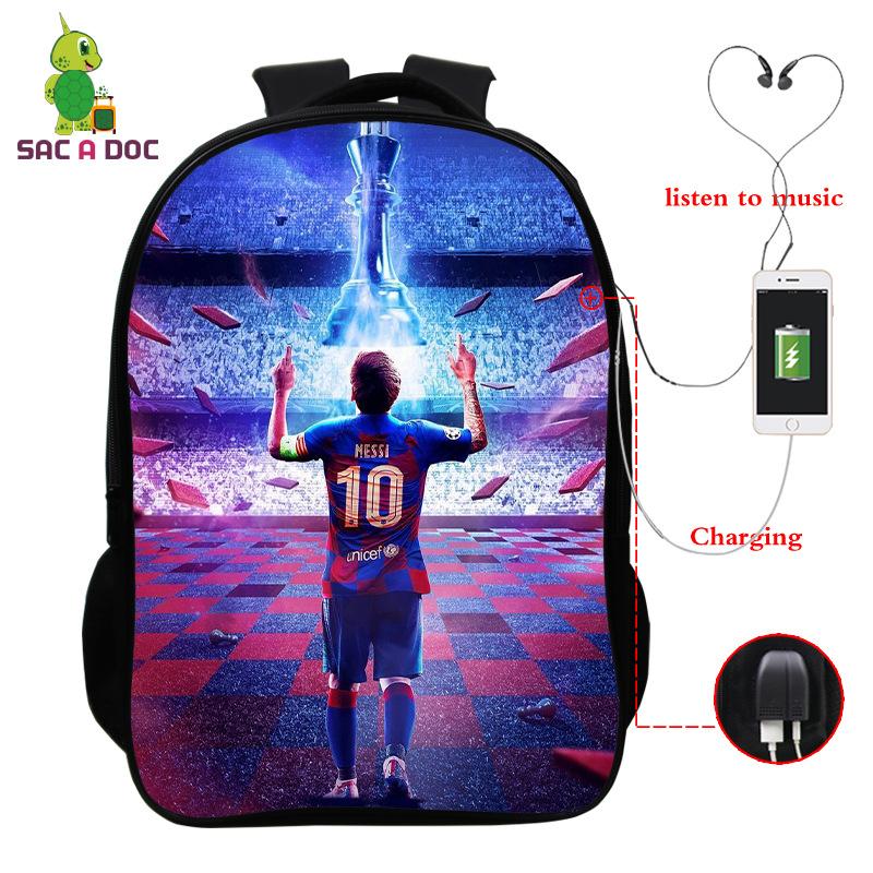 3D Digital Printed Backpack With Usb Full Color Backpack