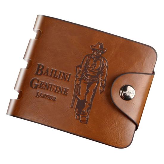 Men Wallet Bifold Compact Faux Leather Bifold Faux Leather Wallet for Men
