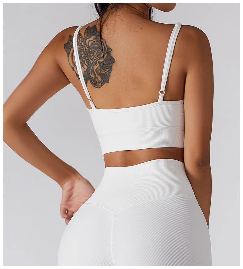 American ALO Strappy Backless Sports Bra - Yoga & Fitness Top for Women