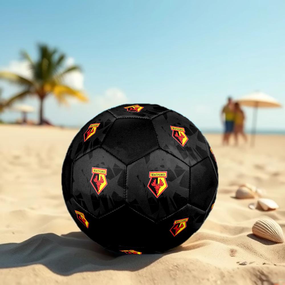 Watford F.C Soccer Ball Colorful All Ages Machine Stitched PVC Competition Ready Durable High-Bounce.SIZE5