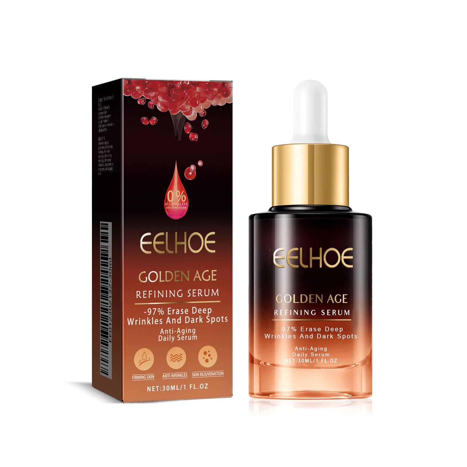

EELHOE Golden Age Refining Serum for Face Glowing Skin Tightening Anti Aging Moisturizing Facial Lifting Wrinkle Firming Serum 30ml Boxed