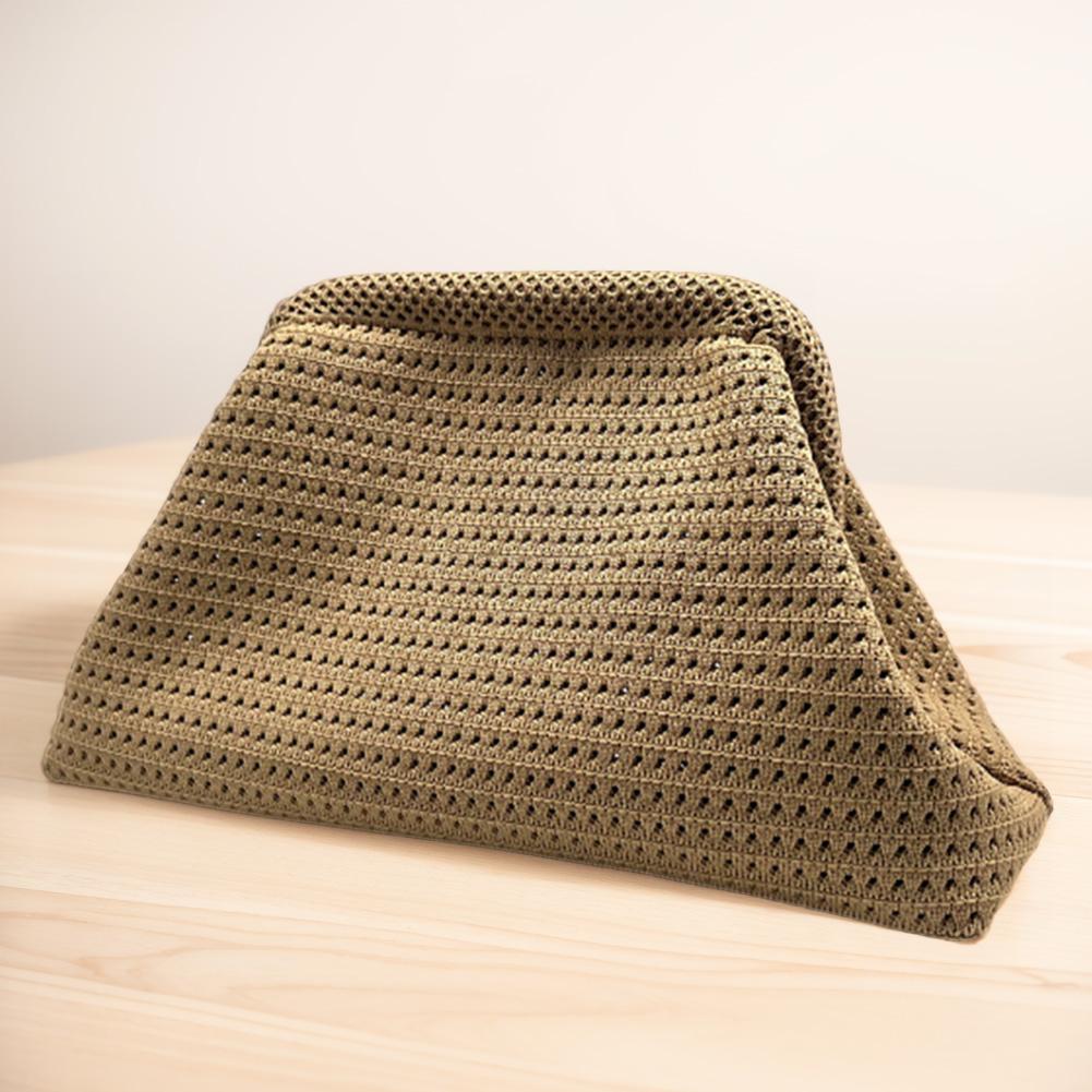 

Summer Beach Clutch Purse for Women Striped Color Evening Handbag Knit Bag for Party Prom хаки
