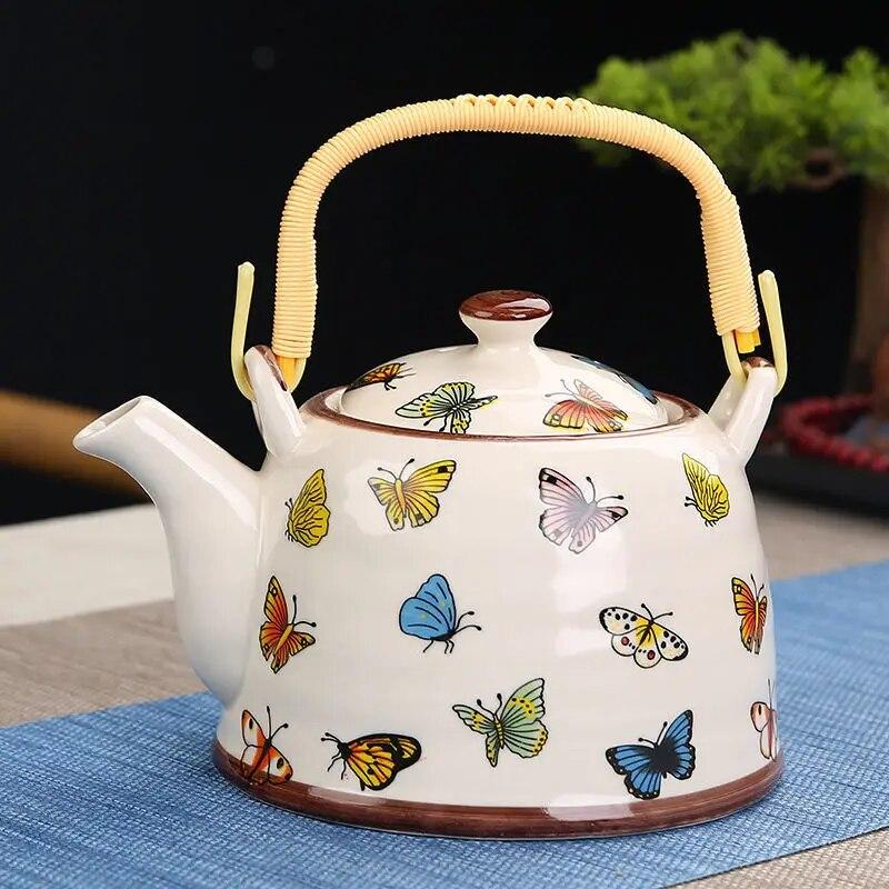 Porcelain Teapot Strainer Net High Capacity 900ML Traditional Retro Ceramic Tea Set Tea Pot Gift Kung Fu