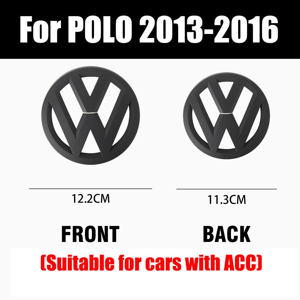 Dla VOLKSWAGEN VW Dla Volkswagen VW Polo 2013-2016 Akcesoria Samochodowe Bezdestrukcyjne Naklejki z Emblematem na Przedni Grill Samochodu Tylny Bagażnik
