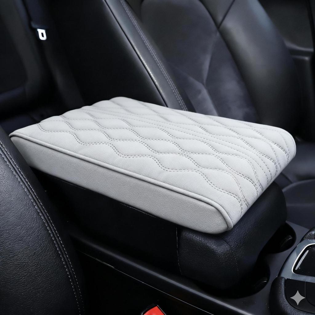 Universal Car Armrest Pad: Memory Foam Center Console Storage & Protective Cover