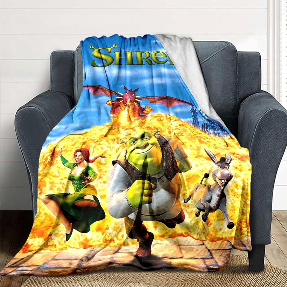 Shrek'S Epic Adventure Blanket Soft Throw Blanket For Home Bedroom Bed Sofa Travel Office Solid Christmas Blanket