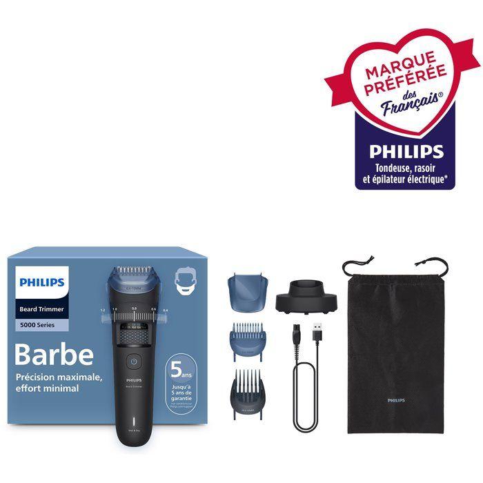 Precision Beard Trimmer - PHILIPS - Series 5000 BT5780/15 - 1h40 Battery Life - Cordless - Black