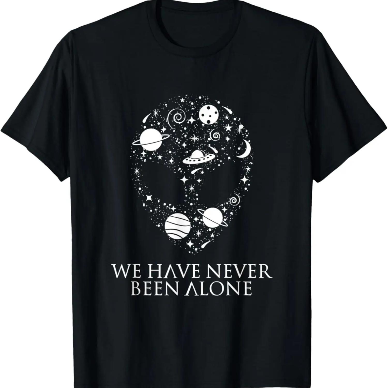 

We Have Never Been Alone - Funny Ancient Aliens T-Shirt XXXXXL чорний
