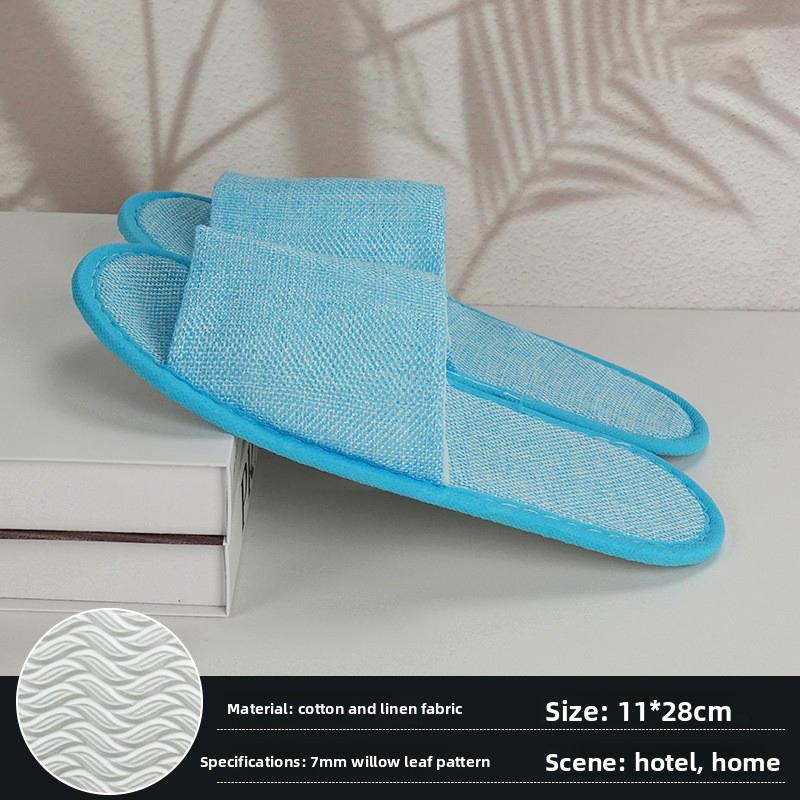 1 Coppia Traspiranti Comode Morbide Quotidiane Leggere Hotel Monouso Elasticità Cotone Antiscivolo Mezza Coppia Pantofole Schiuma