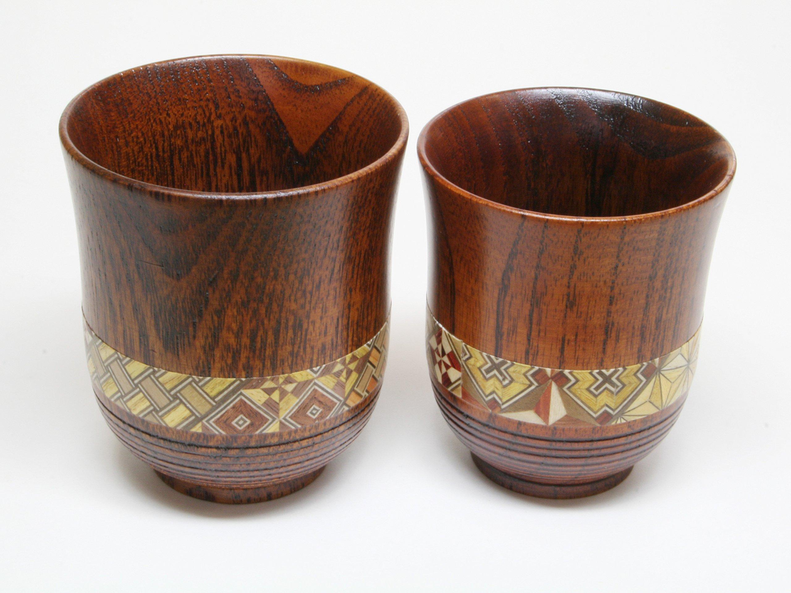 

Marquetry Teacup Set by Hakone Maruyama Bussan