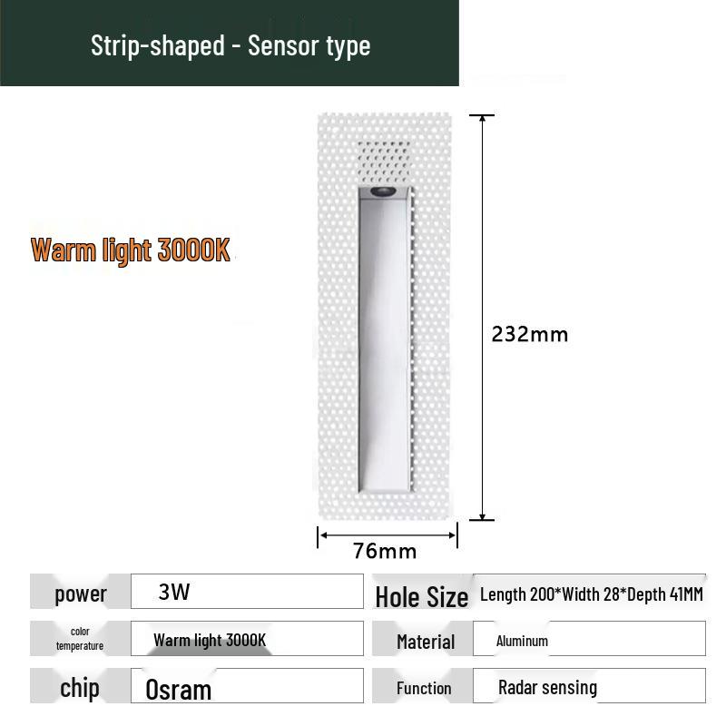 Recessed Frameless LED Stair and Corridor Light