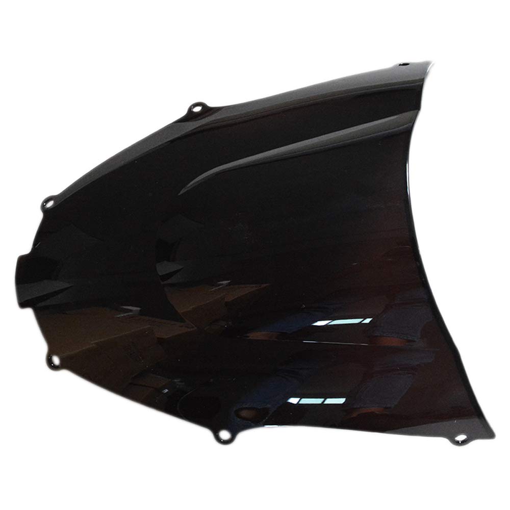 YUANYE Motorcycle Windshield for ZX9R 2000 2001 2002 2003 2004 2005 00 01 02 03 04 05 Double Bubble Windproof ABS Plastic ZX-9R 2000-2005 (Black)