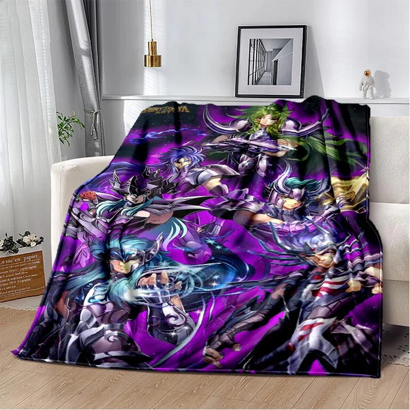 3D-Retro-Saint-Seiya-Anime-Cartoon-Decke, weiche Überwurfdecke für Zuhause, Schlafzimmer, Bett, Sofa, Picknick, Reisen, Büro, Decke für Kinder