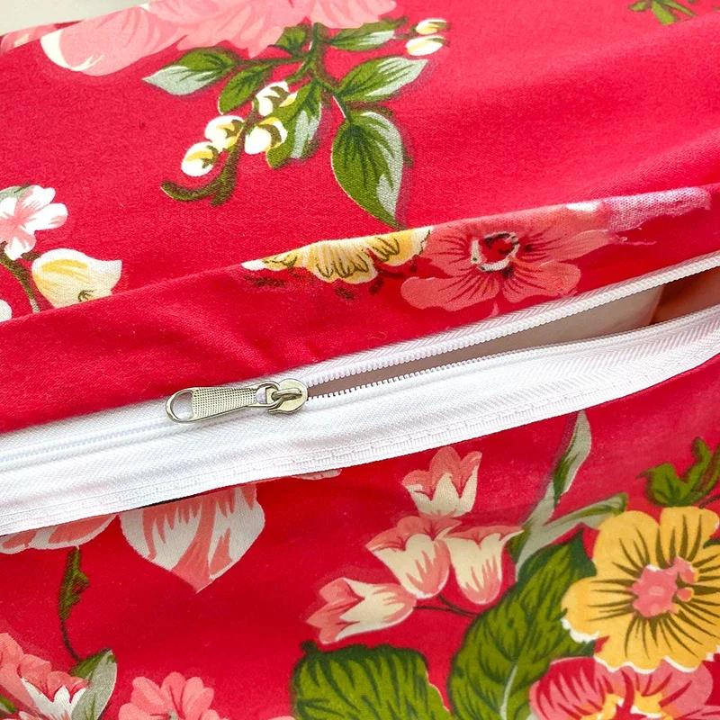 Comforter Romantic Peony Floral Reversible Shabby Flower Comforter With 2 Vintage Farmhouse Bedding Set