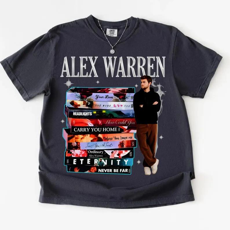 Alex Warren Retro Pop Album Tracklist Graphic Tee S-5XL XL