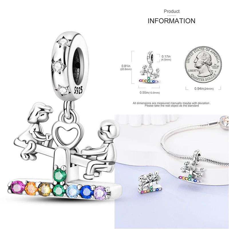 New In Charms Copper Beads Pendant Boys Girls Sparkling Zircon For Original Bracelets Fine Jewelry Gift