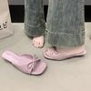 Fashion Women Slippers Bow Flats Summer Casual Walking Shoes Fashion Woman's Sandals 2025 Brand Trend Cozy Beach Dress Ladies Zapatos