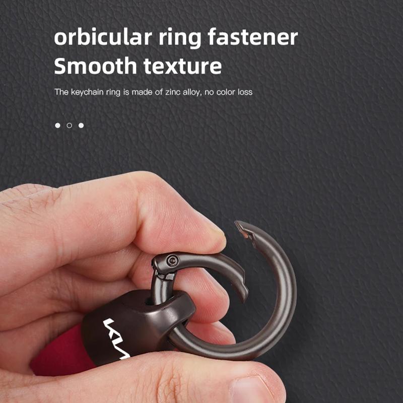 JRIH3 Suede Metal Key Chain Fashion Keychain Key Ring Holder For Kia Morning Picanto Rio Sorento XCeed Soul Cerato Venga Cadenza K9 S