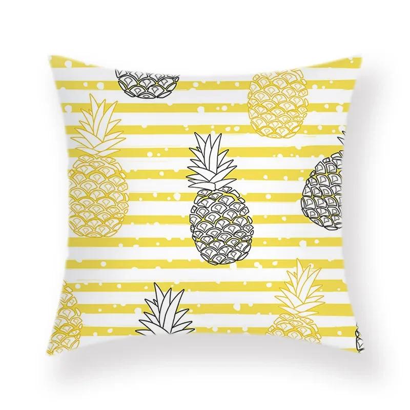 Boho Room Aesthetic Summer Green Pillowcase Cartoon Pineapple Decorative Pillow Bed Sofa Throw