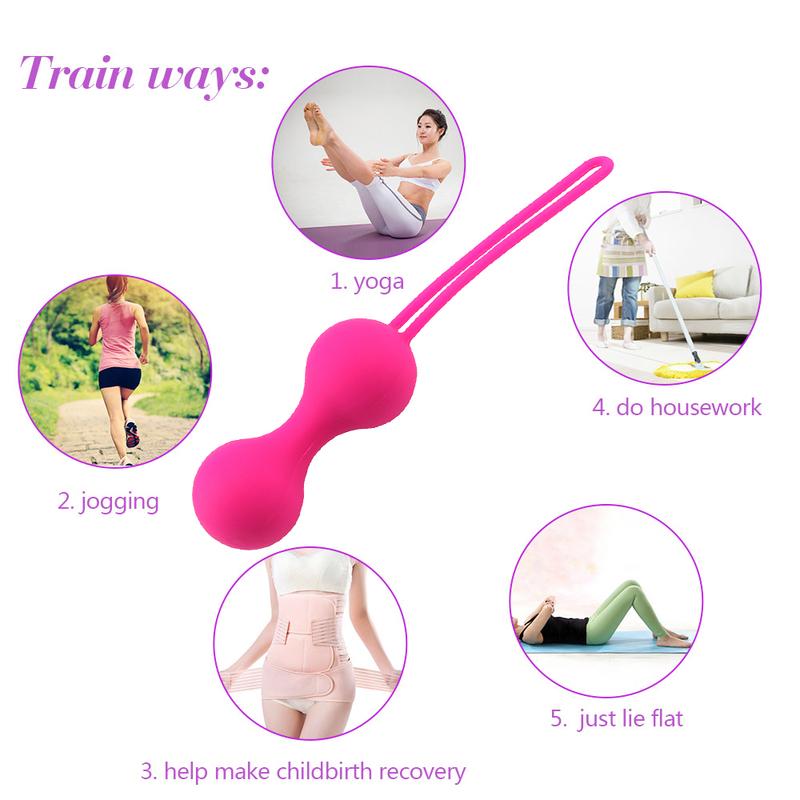 Kegel Ball Safe Silicone Egg Smart Ben Wa Ball Vaginal Tighten Exercise Machine No Vibrator Geisha Round Shape Sex Toy for Women