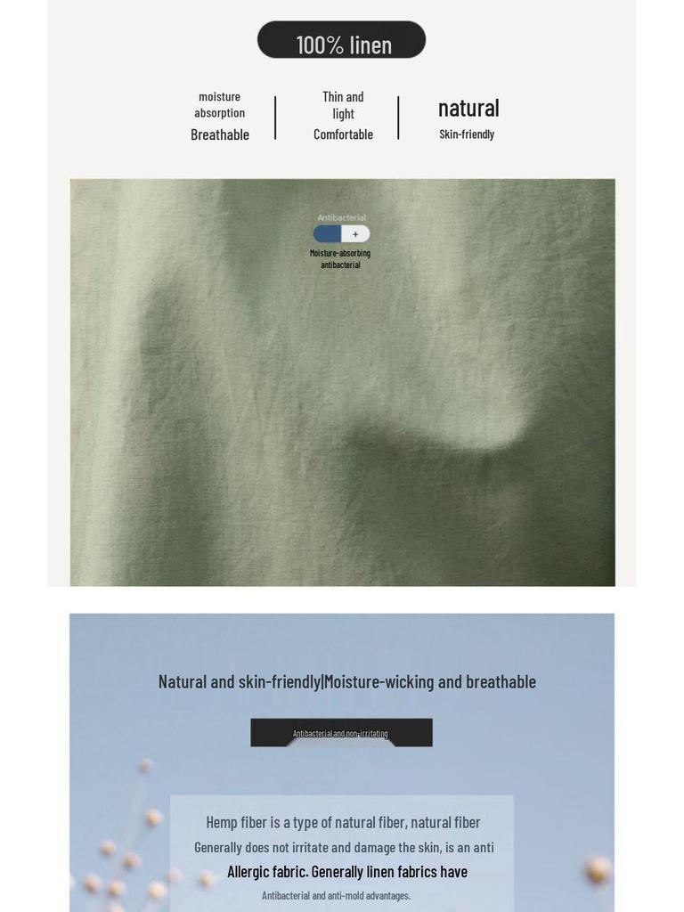 Lockeres Baumwoll-Leinen-Midikleid im koreanischen Stil mit Akkordeonfalten, Sommer 2023 - Figurschmeichelndes Kurzarmdesign für Frauen